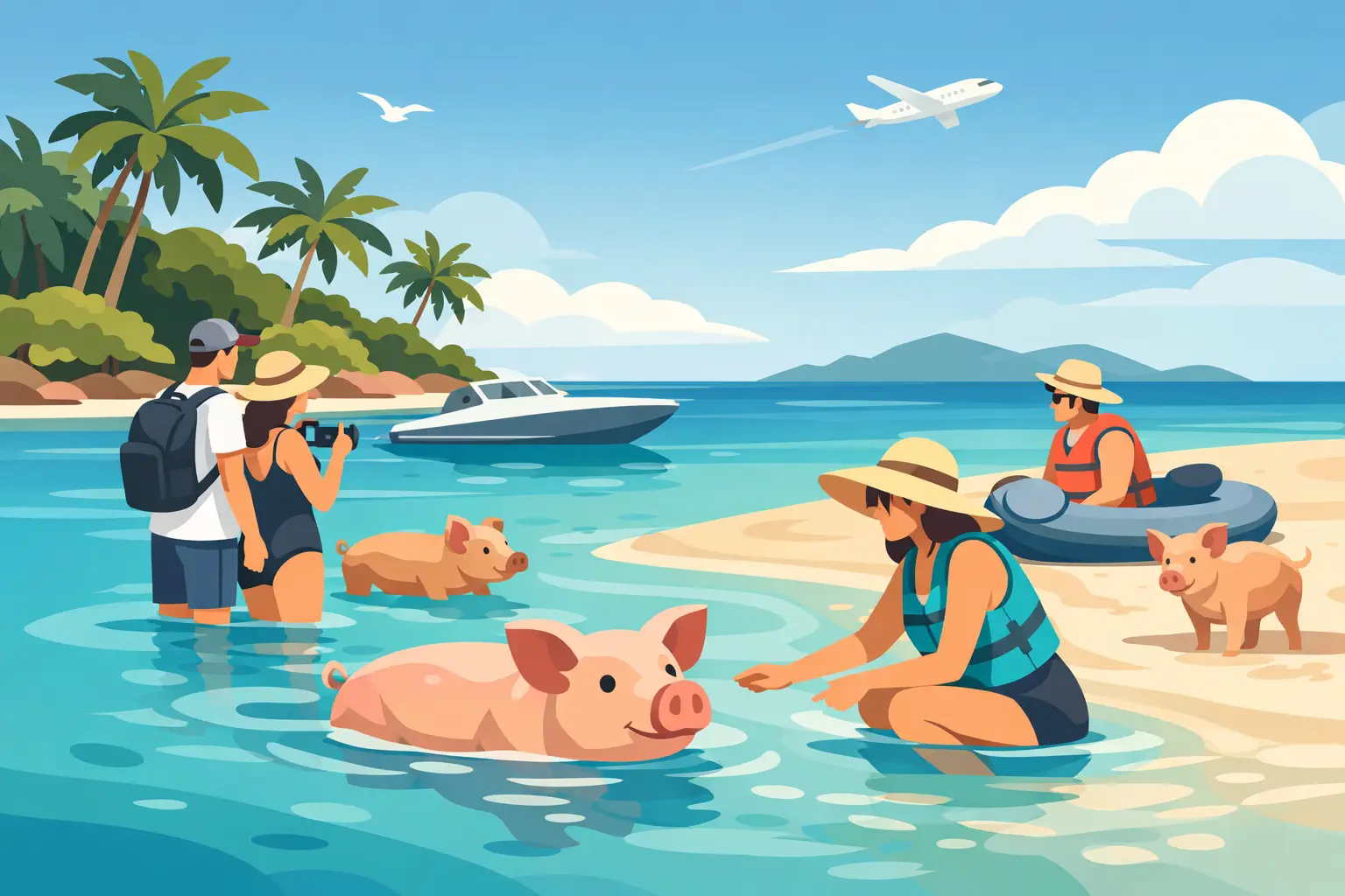 How to Visit Pig Beach Safely on Your Bahamas Trip