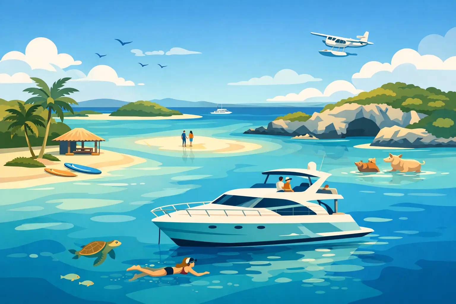 7 Top Exuma Stops on a Private Charter Day