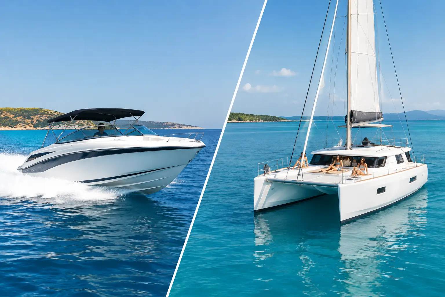 Private Speedboat Versus Shared Catamaran